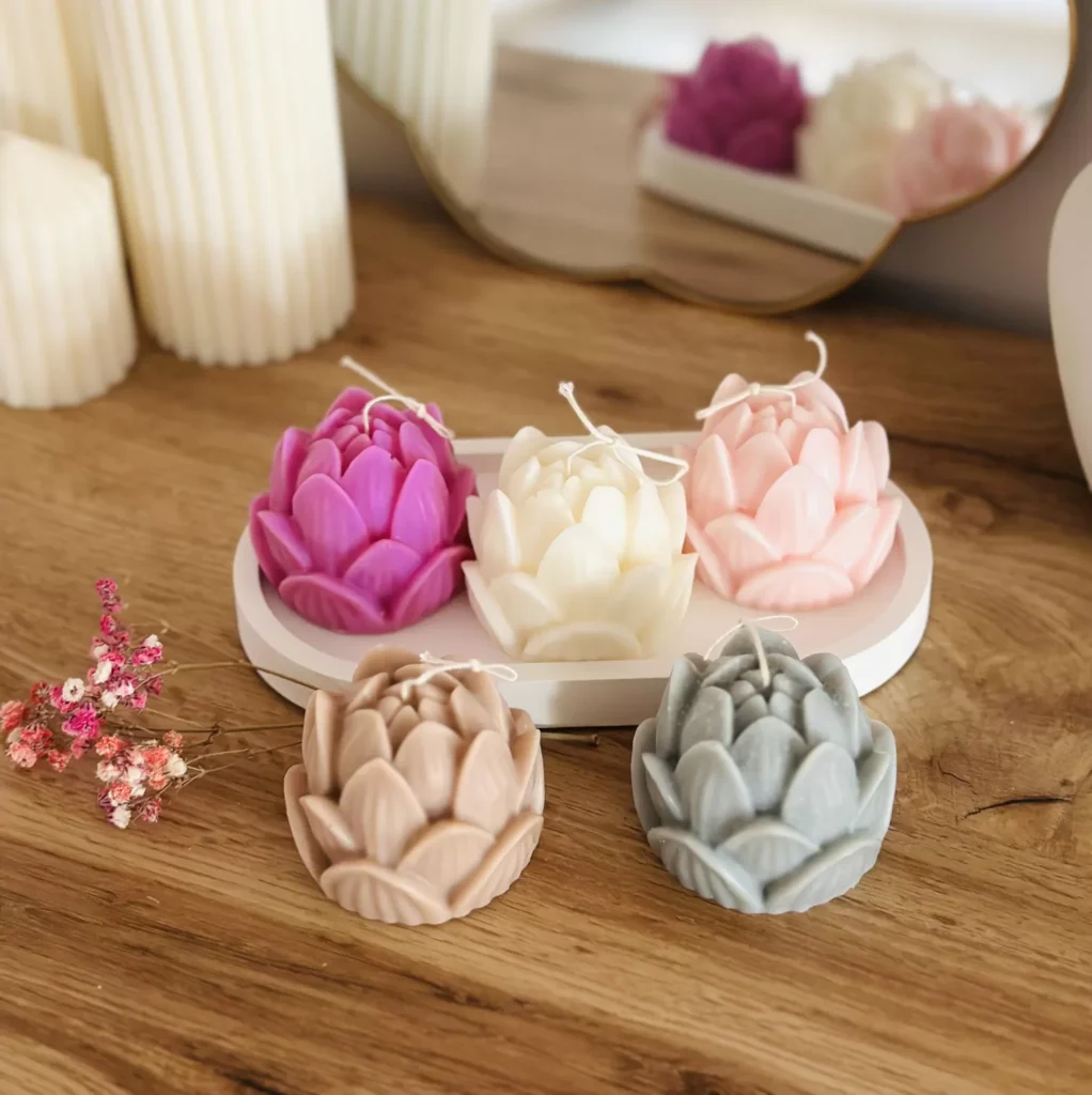 Świeca dekoracyjna kwiat lotosu