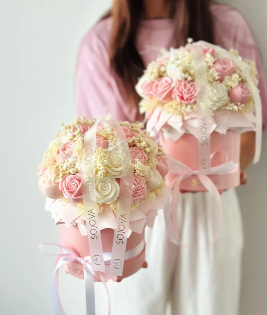 Flowerbox różowy, rozmiar M