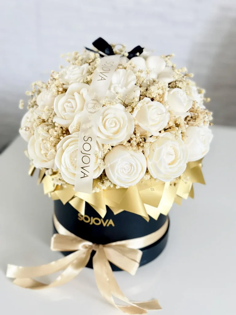 Flowerbox Glamour Elegance, czarno-złoto-kremowy, rozmiar L