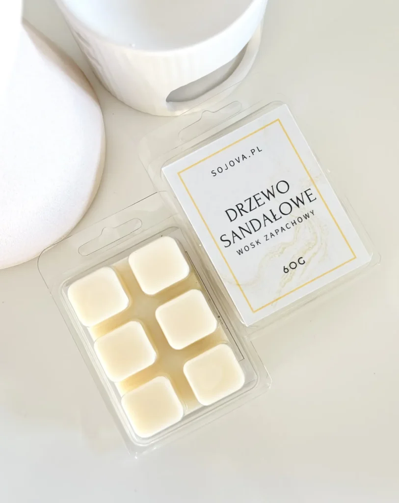 Sojowy wosk zapachowy do kominka - drzewo sandałowe