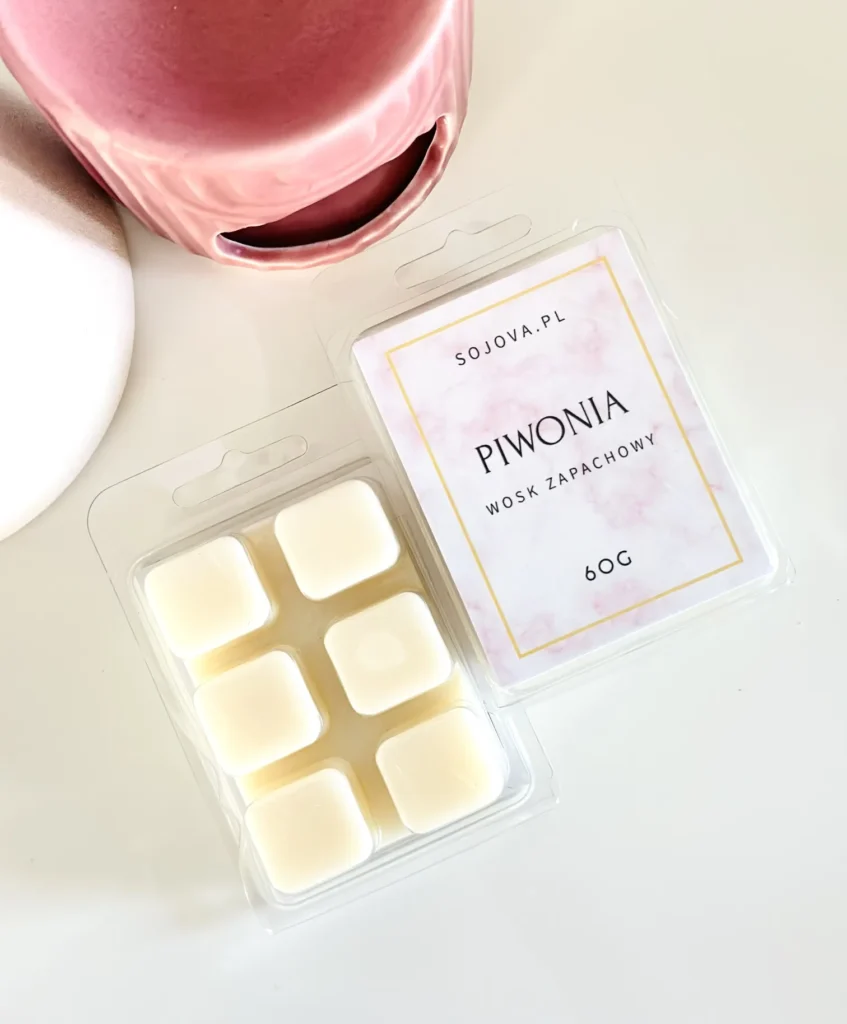 Sojowy wosk zapachowy do kominka - piwonia