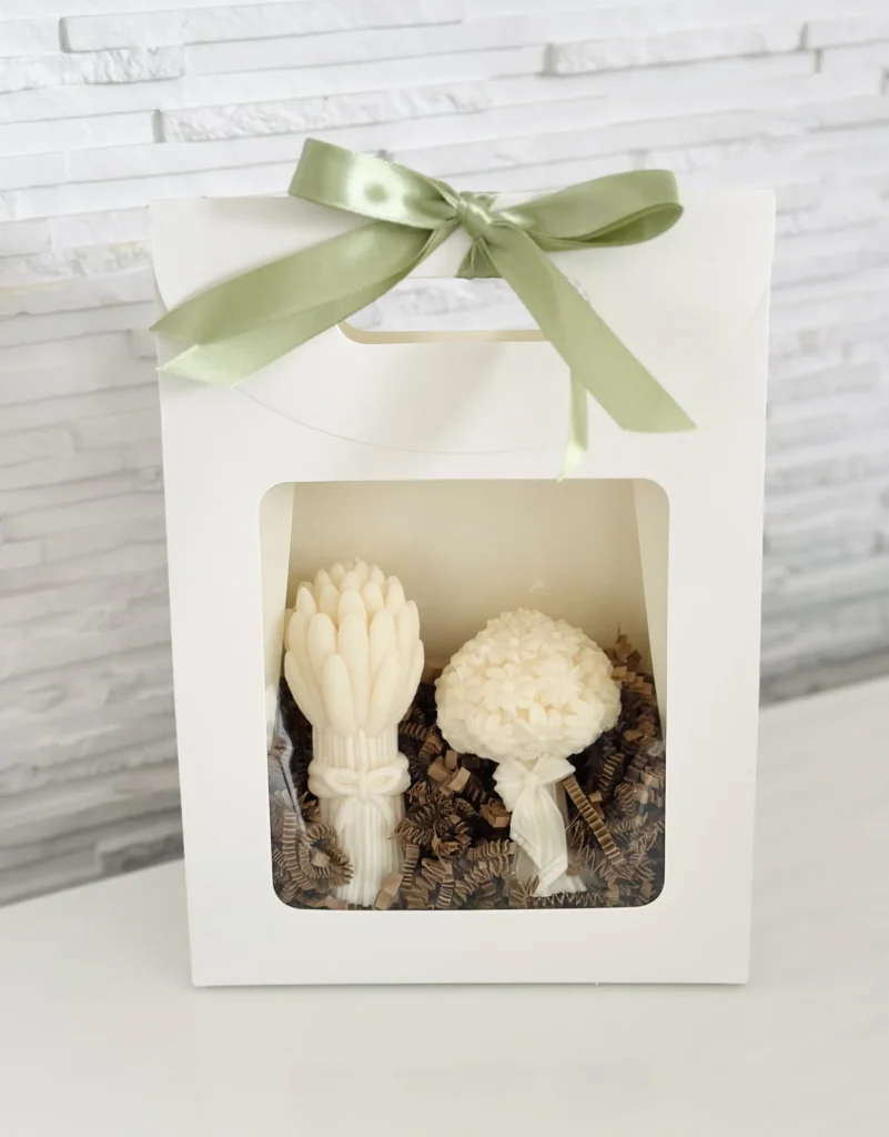 Zestaw 2 świec sojowych w torbie prezentowej