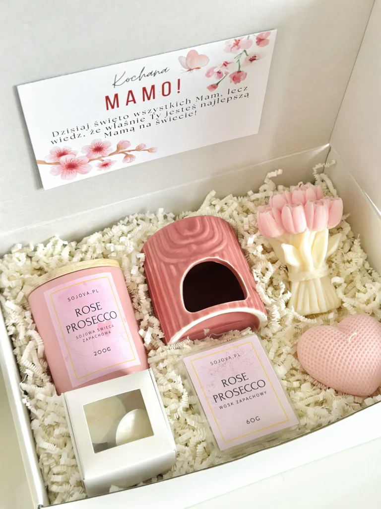 Zestaw świec sojowych, prezent na Dzień Mamy, prezent dla Mamy