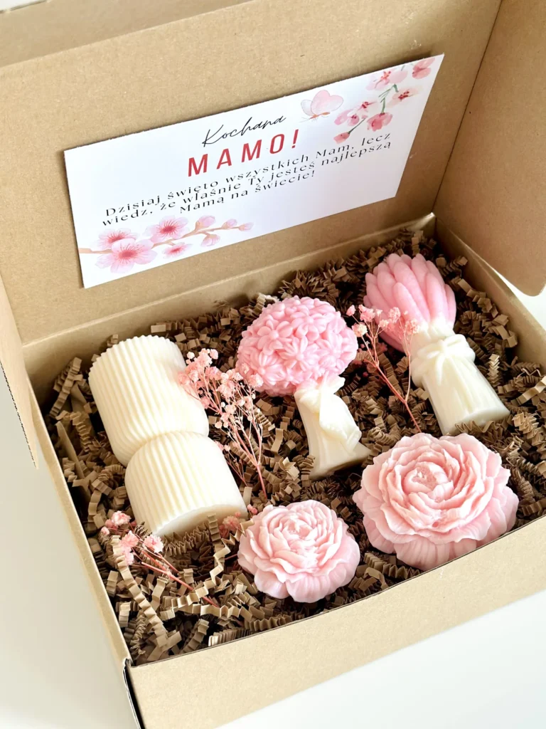 Świece sojowe dla mamy, zestaw 5 świec